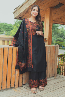 Afsa Wool Self Design Kurta & Palazzo Material