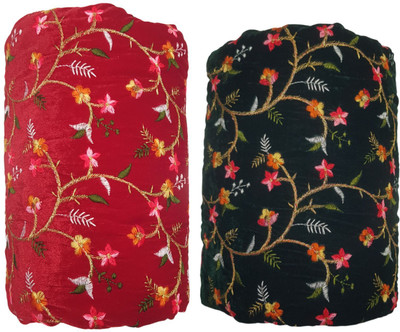 KDPM Velvet Embroidered Blouse Material