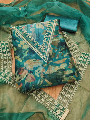 Divastri Organza Embroidered Salwar Suit Material