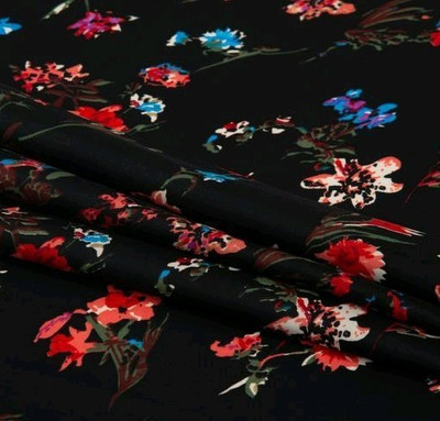 TenTree Crepe Printed Kurta Fabric