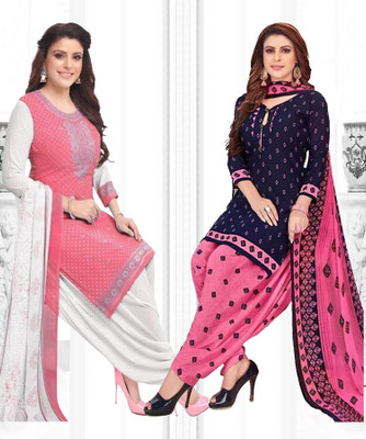 VERCO Crepe Printed Salwar Suit Material