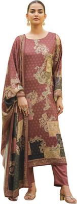 Soul Essence Wool Embroidered Salwar Suit Material