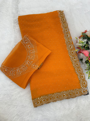 Mikhu Shop Organza Embellished Blouse Material