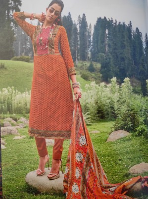 ABODH COLOURS Wool Printed, Self Design Salwar Suit Material