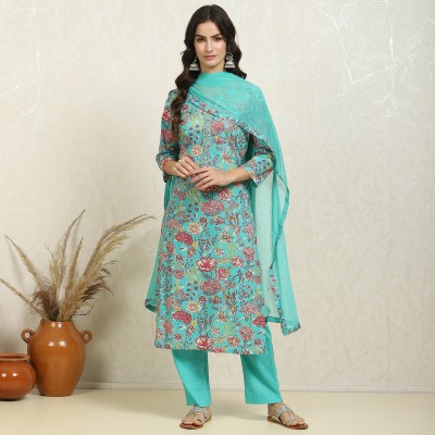 BIBA Pure Cotton Printed Salwar Suit Material