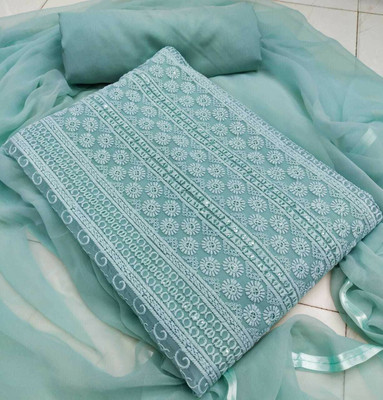 PandadiSaree Georgette Embroidered Salwar Suit Material