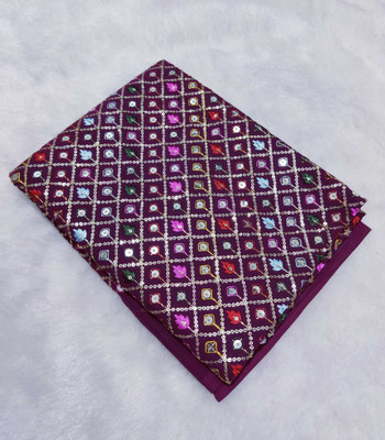 SoniImpax Georgette Embroidered Blouse Material