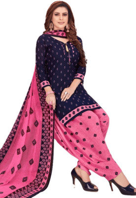 ANANYA Crepe Printed Kurta & Patiyala Material
