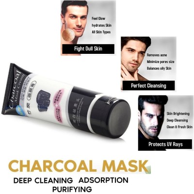 AMOSFIA Best Charcoal Peel Off Mask for Blachead and Whitehead Remover(130 ml)