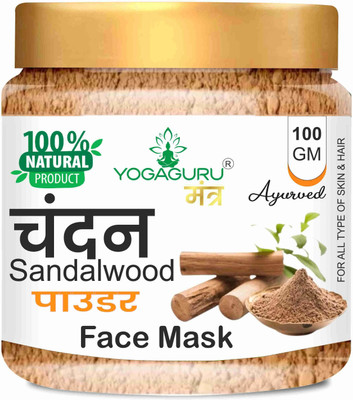 YOGAGURU MANTR Sandalwood Powder (Chandan powder) for Face Pack & Skin (100 g)(100 ml)