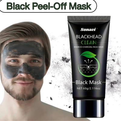 Sonavi Activated Charcoal Mask – Deep Cleansing, Pore Detox & Acne Prevention Face Pack(60 g)