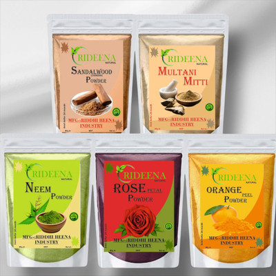 Rideena multani Pure & Natural Rose Chandan Neem Orange Multani Mitti Powder.(250 g)