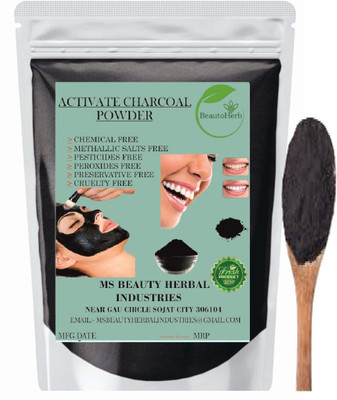 Beautoherb Natural Charcoal Powder for face pack glow(400 g)