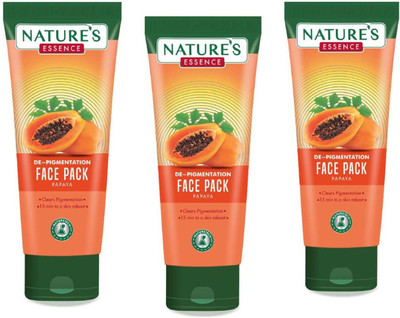 Nature's Essence DE PIGMENTATION PAPAYA FACE PACK 50GX3 PACK OF 3 15MIN. TO A SKIN REBOOT(150 g)