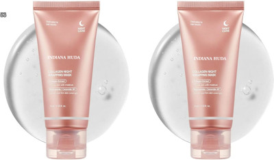 INDIANA HUDA Hydrating Collagen Sleep Mask with Niacinamide 75ml x2 Twin Pack(150 ml)