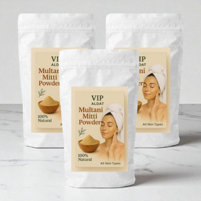 VIP ALDAT Multani Mitti Royal Ayurvedic Glow Therapy & Organic Skin Detox(450 g)