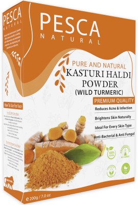 PESCA Natural Pure Wild Turmeric Powder,Kasturi Manjal Haldi Powder For Face Beauty(200 g)