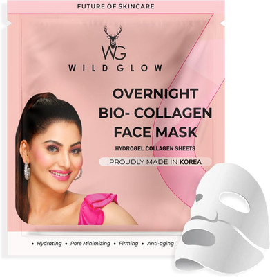 WILDGLOW Korean Glass Skin Bio-Collagen Overnight Face Mask Pack of 1(200 g)
