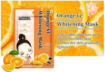 MOIKA KOREAN Moisturization & Nourishment ORANGE FACE MASK SHEET PACK OF 1.(25 ml)