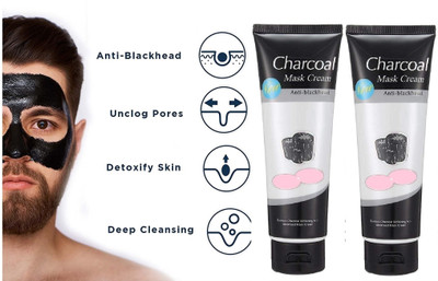 MYEONG Charcoal Peel Off Mask Face Mask for All Skin Types Blackhead Remover Mask(260 ml)