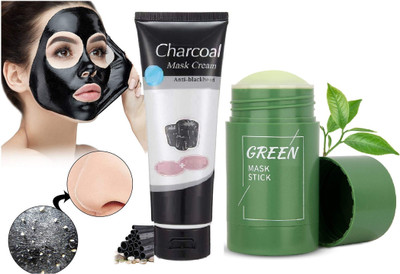 Yuency Green Tea Purifying Clay Stick Mask & charcoal face peel of mask(160 ml)