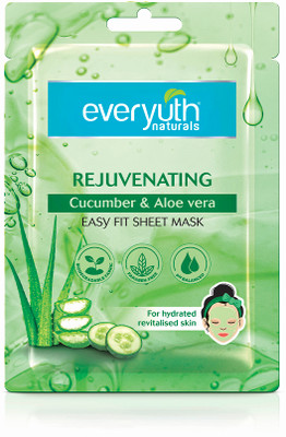 Everyuth Naturals Rejuvenating Cucumber & Aloe VeraSheet Mask(27 ml)