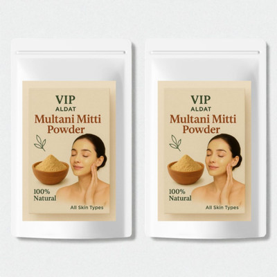 VIP ALDAT Multani Mitti Glow Luxe Essence Herbal Skin Bright Glow Pack 2 (2×450g)(900 g)