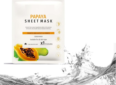 nn Papaya Facial Serum Sheet Mask | Exfoliates & Evens Skin Tone(20 g)