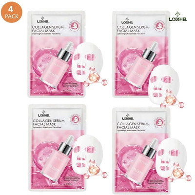LORSHEL Collagen Sheet Mask Collagen Sheet Mask Texture Tone Benefits(100 ml)