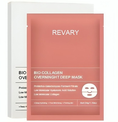 revary Bio Collagen Face Mask,Anti-Aging& Pore Minimizing(34 ml)