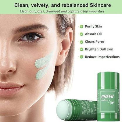 HSNAYIR Refreshing Green Mask Stick Clears Pores Instantly(40 g)