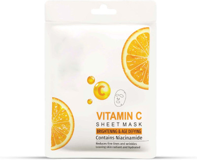 YAWI Lemon & Vitamin C Brightening Sheet Mask For Brightens Dull Skin Formula(20 ml)
