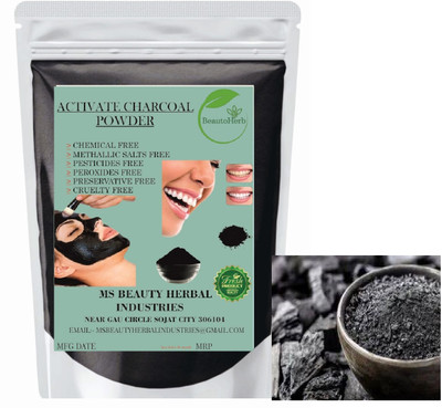 Beautoherb Glow Charcoal Powder for face pack new pack(400 g)