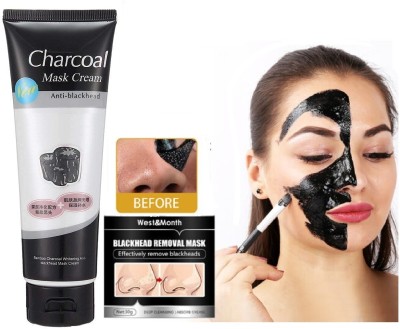 YAWI CHARCOAL Black Peel Off Mask For Blackhead Removal From Nose & Acne Treatment(130 ml)