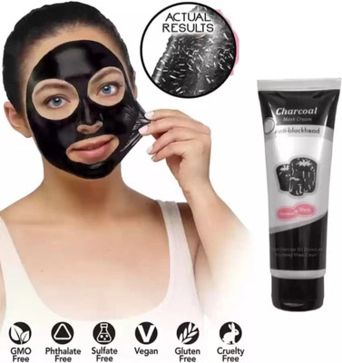 Deeparth Bamboo Charcoal Mask Cream For All Skin Type with Cool Effect(130 g)