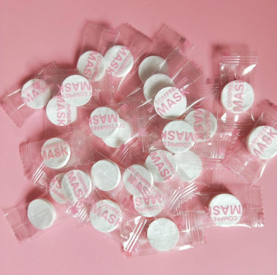 feelhigh 50pcs Compressed Facial Mask Tablets Disposable Paper Home Diy(50 g)