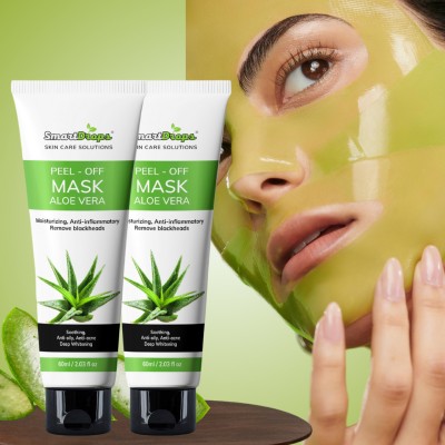 smartdrops Aloe Vera Peel-Off Mask for Deep Hydration & Skin Firming, For Men & Women(120 ml)