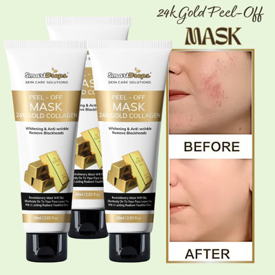 smartdrops Gold Peel Off Mask | Blackhead Remover & Pore Cleanser Face Pack(180 ml)
