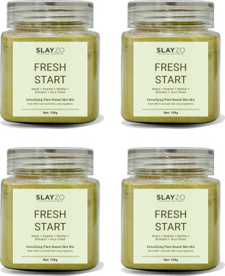 Slayzo Fresh Start Herbal Skin Powder For Skin Detoxification 100g Each (Pack of 4)400(400 g)