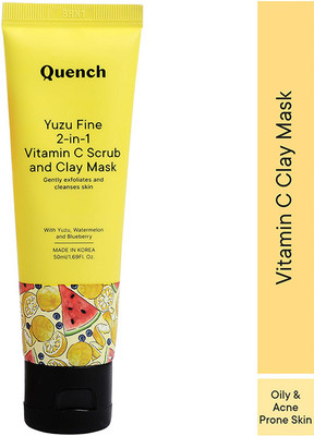 Quench Vitamin C 2-in-1� Scrub & Clay Mask to Lighten Dark Spots & Refine Skin Texture(50 ml)