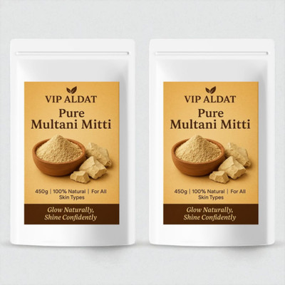 VIP ALDAT Multani Mitti Glow Vital Herbal Natural Skin Glow Pack 2 (2×450g)(900 g)