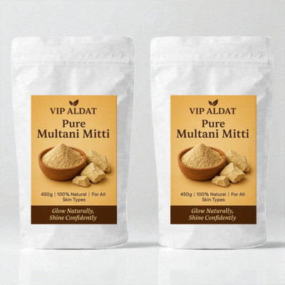 VIP ALDAT Herbal Glow Multani Mitti for Radiant Face (450g × 2 = 900g)(900 g)
