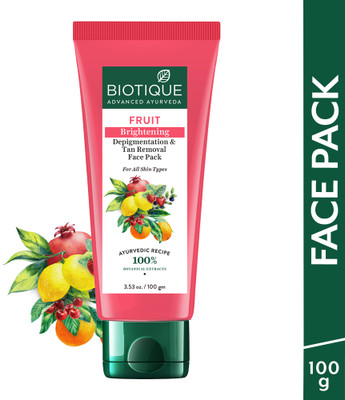 BIOTIQUE FRUIT Brightening Depigmentation & Tan Removal Face Pack(100 g)