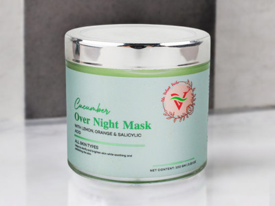 The velvet veils Cucumber over night Mask | For skin glow | spots removal & skin hydration.(100 g)