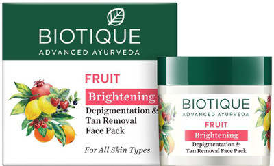 BIOTIQUE Fruit Brightening Depigmentation & Tan Removal Face Pack(75 g)