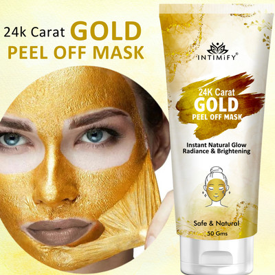 INTIMIFY 24k Gold Peel Off Mask, For Golden Glow & Radiance, For Both Men & Women(50 g)