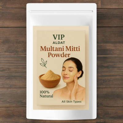 VIP ALDAT Bright Skin Multani Mitti with Organic Botanicals and Detoxifying Earth Clay(450 g)