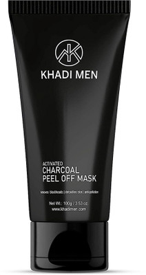 Khadi Men Activated Charcoal Peel off Mask with Green tea & Orange Peel Extract(100 ml)