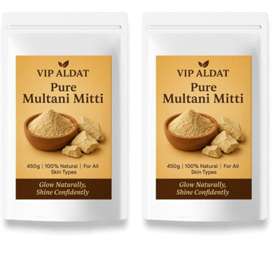 VIP ALDAT Multani Mitti Glow Royale Bliss Herbal Smooth Skin Glow Pack 2 (2×450g)(900 g)