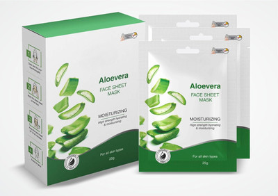 KUSIKA Aloe Vera Nature Daily Glow Sheet Mask for Glowing Skin & Hydration(25 g)